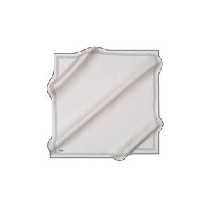 Off-White Silk Square Scarf with Patterned Frame - Product Image 1