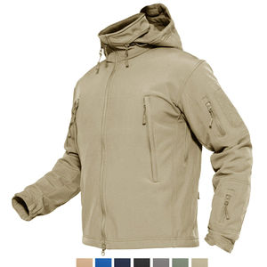 Veste tactique imperméable à fermeture éclair pour homme, coupe-vent softshell, taille plus, veste à capuche, bombardier camouflage, polaire, veste d'extérieur - Product Image 4