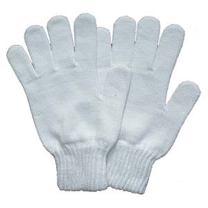 Guantes Ceremoniales de Algodón Mercerizado, Estilo División de Guardias de Caballería, Blancos, Tejidos, con Doble Puño - Product Image 1