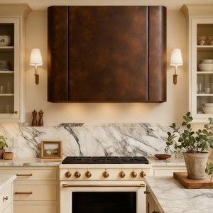 เครื่องดูดควันทองเหลืองสั่งทำพิเศษ สไตล์โบราณ ติดผนัง ทำด้วยมือ สำหรับครัววิลล่าระดับไฮเอนด์ - Product Image 1