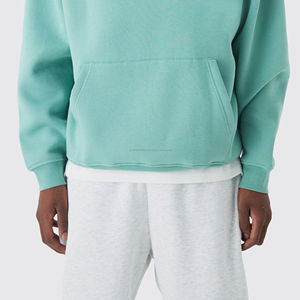 Sweats à capuche pour hommes en coton mélangé basique, streetwear, poids lourd, manches longues, design ample, hiver, impression numérique personnalisée, sweats à capuche pour hommes - Product Image 2