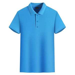 Chemise polo à manches courtes en coton super frais peigné, anti-boulochage, couleur unie, logo personnalisé OEM, broderie, taille XL, été - Product Image 4