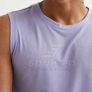 Débardeur en tissu tricoté respirant de haute qualité pour hommes Style décontracté pour l'exercice de gymnastique-Ventes directes d'usine - Product Image 5