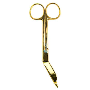 Ciseaux Lister Ciseaux de premiers soins Ciseaux de chirurgie de pansement médical plaqué or 5.5 pouces en acier inoxydable - Product Image 1
