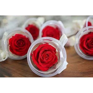 Mini Têtes de Roses Éternelles Naturelles – Lot de 4 Roses Préservées pour Cadeaux de Fête des Mères et de la Saint-Valentin - Product Image 4