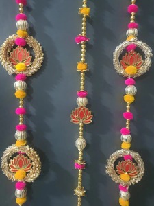 ที่แขวนผนังลูกปัดดอกบัวสำหรับตกแต่งงานแต่งงานฉากหลังที่กำลังมาแรงมาลัยพร้อมระฆังตกแต่งบ้านสำนักงานงานปาร์ตี้และประตูหน้าต่าง - Product Image 4