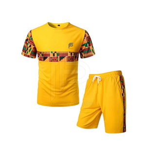 Nuevo Conjunto personalizado de verano para hombre de 2 piezas, traje deportivo, camiseta de manga corta y pantalones cortos, conjunto doble de dos piezas, conjunto corto para hombre a la venta - Product Image 1