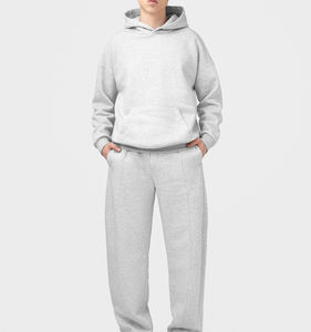 Chándales de lana de alta calidad para hombres Deportes Atléticos Cremallera Sudadera con capucha Jogging Pantalones Oversize Dos piezas Ropa deportiva Chándal Hombres - Product Image 2