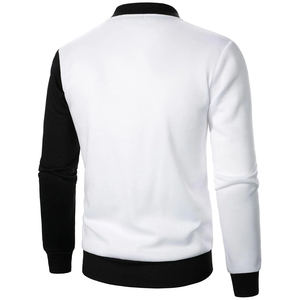 Chaqueta de béisbol abotonada de algodón y poliéster para hombre, chaqueta universitaria con bloqueo de Color, chaquetas Letterman - Product Image 3