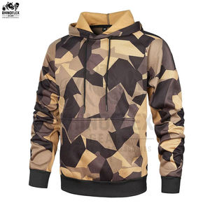 Sudadera con Capucha de Camuflaje para Hombre, Ropa Urbana Transpirable, Sudadera Básica de Algodón Combinado, Sudadera con Capucha de Camuflaje con Logotipo Personalizado en Venta - Product Image 5