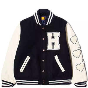Parche personalizado Letterman Chaquetas Cuerpo de lana Mangas de cuero genuino Liso en blanco Hombres Mujeres Niños Leatherman Chaquetas Chenille - Product Image 1
