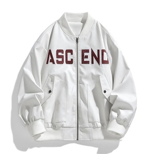 Veste en peau de mouton XXL 8XL pour homme Manteau oversize de baseball noir en toile Bomber moto Style décontracté pour le camping d'automne - Product Image 1