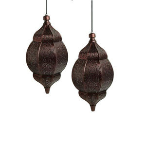 Vintage Moroccan Hanging <b>Lamp</b> Handcrafted Metal Pendant Light Fixture With Intricate Cutwork Design Antique Copper Finish - Product Image 1