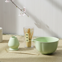 Ensemble de matcha en céramique de haute qualité réutilisable, kit de cérémonie du thé traditionnel, fouet en style Japandi émaillé résistant à la chaleur