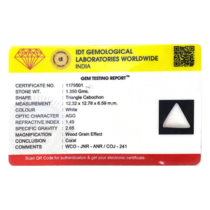 คริสตัลปะการังขาวธรรมชาติขนาด 6.75 กะรัต - Product Image 4