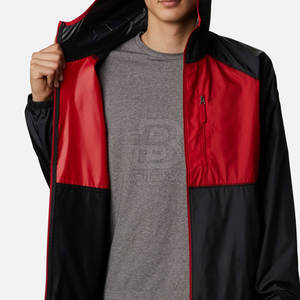 Veste coupe-vent pour homme en nylon/polyester, couleur unie, respirante, design personnalisé, pour l'hiver, streetwear décontracté - Product Image 5