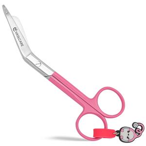 Tijeras de Enfermera con Llavero de Estetoscopio, Punta Roma y Hoja Afilada, Mango de Color Rosa Hermoso, Ideal para Enfermeras - Product Image 1