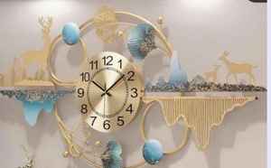 Reloj de pared de estilo español lujoso y moderno, cuarzo silencioso, manos de nogal, oficina, sala de estar, venta directa de fábrica, reloj de Metal - Product Image 4