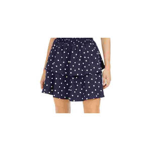 Gonna Corta a Pois Blu Navy Taglia X-Large da Donna Maison Jules, con Vita Elastica, Comoda in Chiffon Lavorato a Maglia con Spandex, Lunghezza Midi - Product Image 2