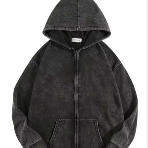 À la mode femmes gris fermeture éclair Y2k sweats à capuche surdimensionnés confortable respirant tenue décontracté sweats à capuche d'hiver pour les femmes - Product Image 1