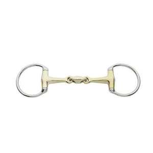 Logotipo personalizado caballo ecuestre Acero inoxidable estable doble articulación Eggbutt Bit latón boca enlace ovalado de alta calidad - Product Image 1