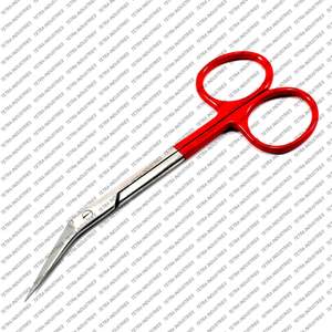 Tijeras quirúrgicas de IRIS rojo Cirugía dental en ángulo Tijeras micro dentadas Tijeras quirúrgicas manuales de 12 cm para eliminación de puntadas CE - Product Image 5