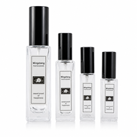 Flacons de parfum vides Mingsheng de 5 ml, 10 ml, 20 ml, 30 ml, rectangulaires et carrés, avec atomiseur pour femmes