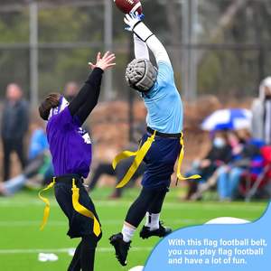 Conjunto de Accesorios de Fútbol Americano con Cinturón Ajustable y Banderas Desmontables para Niños y Adultos - Product Image 4
