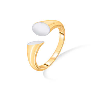 <b>Gold</b> Plated Vintage Number <b>Ring</b> Tarnish Free Claw <b>Set</b> Cocktail <b>Ring</b> - Product Image 4