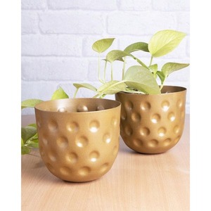 Mini jardineras colgantes de Metal de moda Diseños elegantes para balcón Sala de estar Uso en el piso Acabado con recubrimiento en polvo - Product Image 1