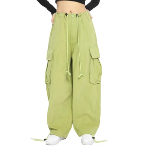Otoño nueva moda calle pierna ancha pantalones casuales al aire libre ropa casual cómoda Jogging desgaste Streetwear pantalones Cargo mujeres - Product Image 1