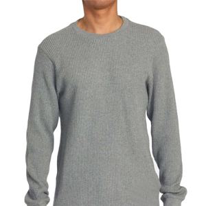 <b>Mens</b> <b>Thermal</b> Waffle Knit Sweatshirt Long Sleeve Pullover Winter Warm Casual Crewneck <b>Top</b> for Fall and Cold Weather - Product Image 1