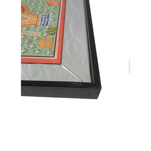 Pichwai Art Green Cotton Cloth Wall Art & <b>Tapestry</b> Traditional Design for Diwali Festivities - Product Image 2