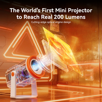 Mini projecteur portable Android 4K DLP LCD avec objectif autofocus, 5000 lumens, haut-parleur intégré, 2 Go de RAM, 14 OS anglais, 8 Go, 1 an de garantie, 1000:1