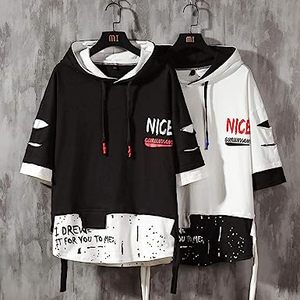 เสื้อฮู้ดแฟชั่นสำหรับผู้ชาย, เสื้อสเวตเตอร์ฮิปฮอปเย็บปะติดโลโก้โอเวอร์ไซส์ออกแบบได้ตามต้องการ - Product Image 5