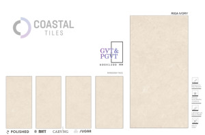 RIGA IVORY AAA + Grade 600x1200mm Carreaux de sol en porcelaine de qualité supérieure, brique réfractaire classique et moderne brillante - Product Image 2