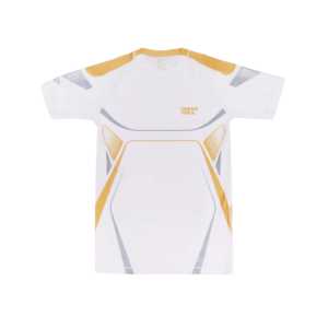 Green Hill 2023 Rash Guard sublimé blanc à manches courtes pour MMA, anti-UV, en nylon et élasthanne, motif uni - Product Image 3