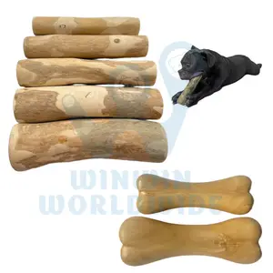 Offres Spéciales café bois chien mâcher jouet chien bois mâcher naturel et sûr dents propres pour chien origine Vietnam + 84 353773353