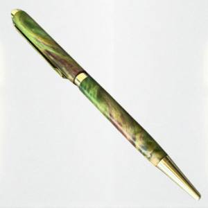 Amethyst Collection: Made in VietNam Stylo à Bille Artisanal avec Résine Vert-Rouge-Bleu Corps de Retraite Cadeau de Graduation Personnalisé - Product Image 5