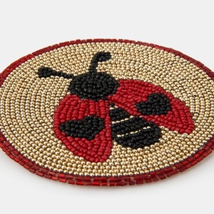 Stylish Seed Beads Beaded Embroidery Coaster <b>Table</b> Decor Handmade Seed Beads Embroidery Coaster Colorful <b>Table</b> <b>Mat</b> - Product Image 1