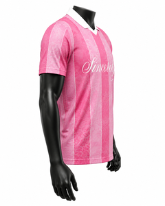 Maillot de football rose personnalisé pour hommes, respirant, séchage rapide, uniforme d'équipe de football par sublimation, OEM ODM, vente en gros - Product Image 4