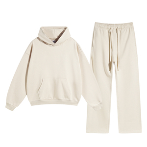 Quantité minimale de commande bas Logo personnalisé coton peigné épais éponge française surdimensionné Streetwear sweats à capuche pour hommes - Product Image 3