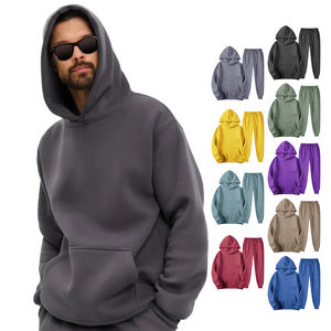 Pullover à design personnalisé en usine Sweats à capuche en molleton surdimensionné vierge épais en éponge française pour hommes - Product Image 1