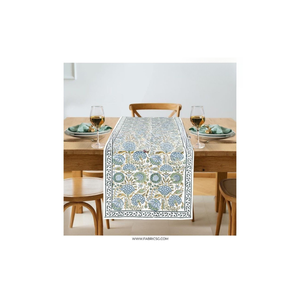 Tapis de table rectangulaires en coton Khushboo, écologiques, de style naturel, à imprimé floral, pour la décoration de la maison, les mariages, les fêtes de jardin - Product Image 1