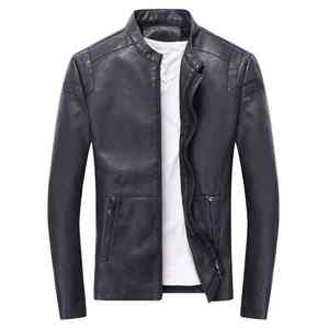 Chaqueta de Cuero de Cordero Blanca para Hombre de Alta Calidad con Tela de Lona, Diseño Casual Sólido y Transpirable - Product Image 4