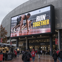 Mur vidéo LED extérieur étanche IP65 P5, installation rapide, écran fixe pour publicité extérieure de stades et projets de sponsorisation