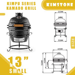 Kimstone Vendedor Caliente 13 Pulgadas Kamado Bbq Grill <span class=keywords><strong>Carbon</strong></span> <span class=keywords><strong>De</strong></span> Asadores Parrilla <span class=keywords><strong>De</strong></span> Mesa Barbacoa <span class=keywords><strong>De</strong></span> Carbón Para Cocinar Al Aire Libre - Product Image 5