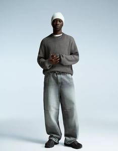 Suéter de gran tamaño para hombre con estilo, Jersey de punto con logotipo personalizado, jersey de cuello redondo, proveedor de ropa de moda para exportación internacional al por mayor - Product Image 1