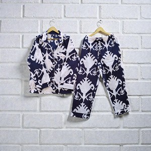 Conjunto de Pijama de Mujer con Rayas, Ligero, Camiseta de Dormir, Pantalones de Pijama, 100% Algodón, Dos Piezas para el Hogar, 2025 - Product Image 1