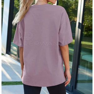 T-shirts amples décontractés pour femmes - Été - Haute qualité - Couleur unie - Respirant - Séchage rapide - Manches courtes - Polyester/coton - Product Image 3